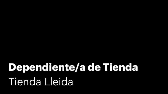 Dependiente/a de Tienda