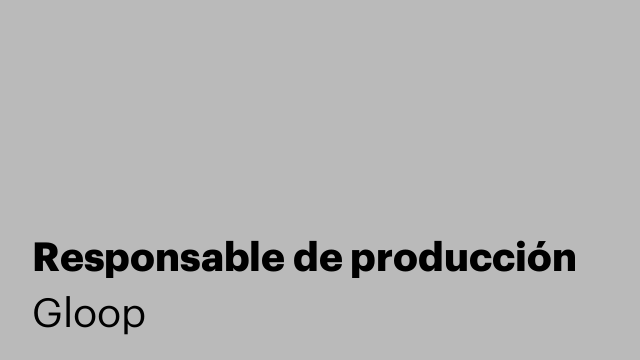 Responsable de producción