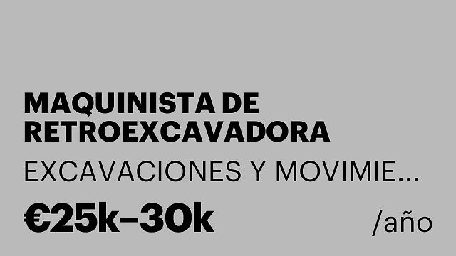 MAQUINISTA DE RETROEXCAVADORA