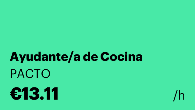 Ayudante/a de Cocina