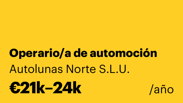 Operario/a de automoción