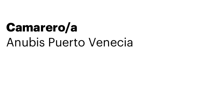 Camarero/a