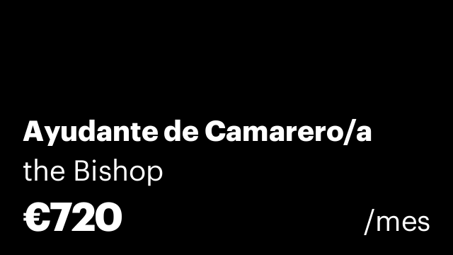 Ayudante de Camarero/a