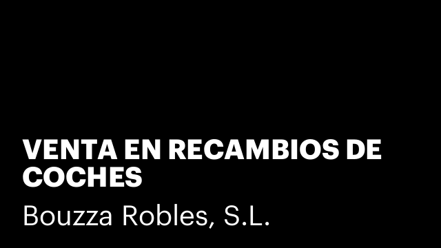 VENTA EN RECAMBIOS DE COCHES