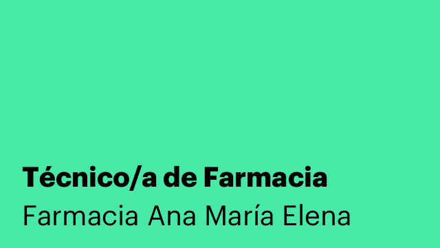 Técnico/a de Farmacia