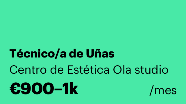Técnico/a de Uñas