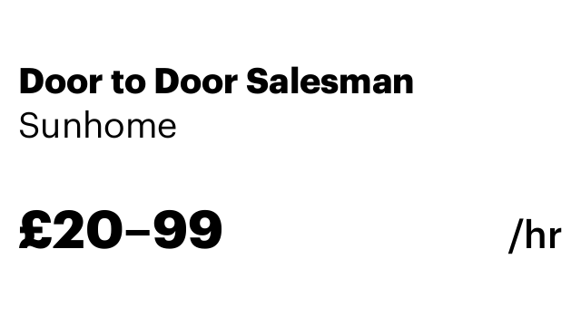 Door to Door Salesman