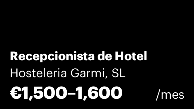 Recepcionista de Hotel