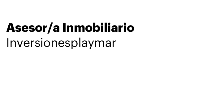 Asesor/a Inmobiliario