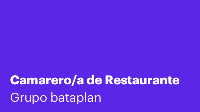 Camarero/a de Restaurante