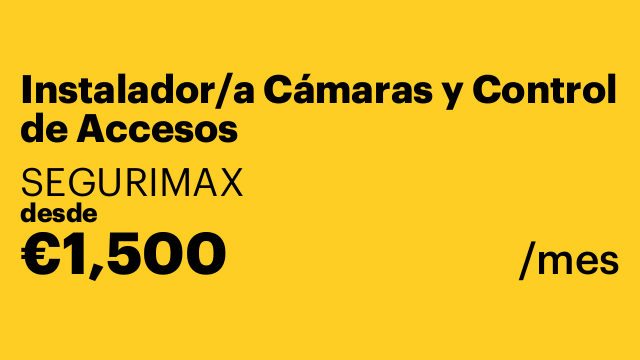 Instalador/a Cámaras y Control de Accesos