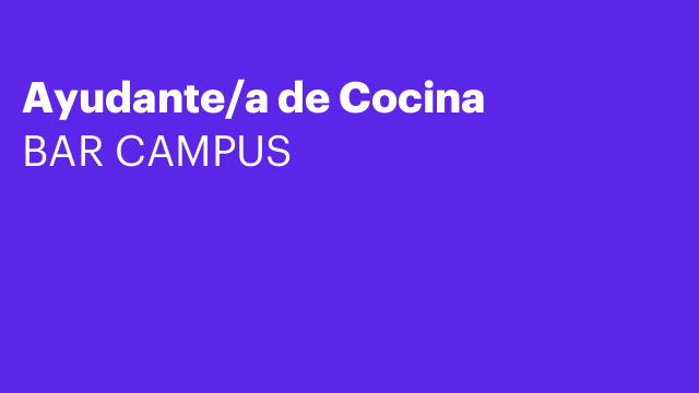 Ayudante/a de Cocina
