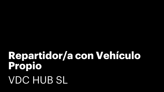Repartidor/a con Vehículo Propio