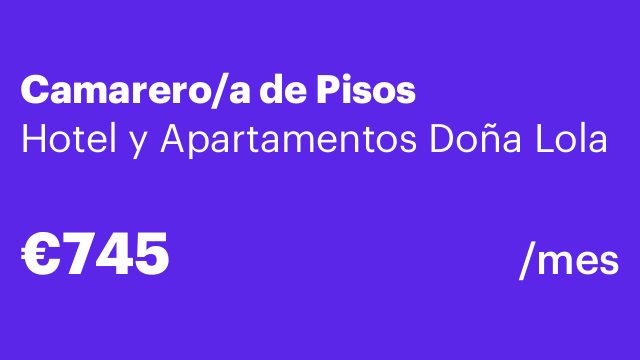 Camarero/a de Pisos