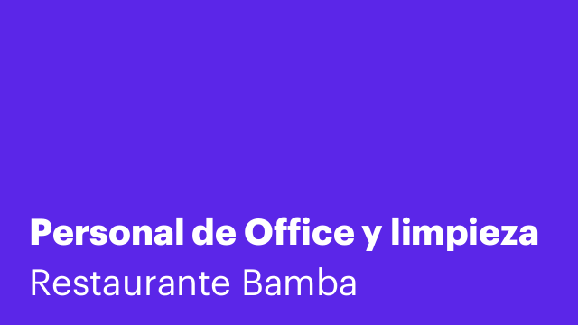 Personal de Office y limpieza