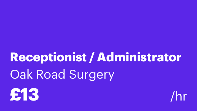 Receptionist / Administrator