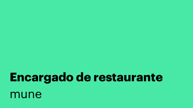 Encargado de restaurante