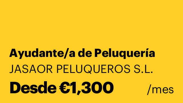 Ayudante/a de Peluquería