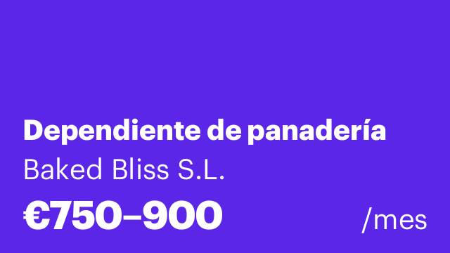 Dependiente de panadería