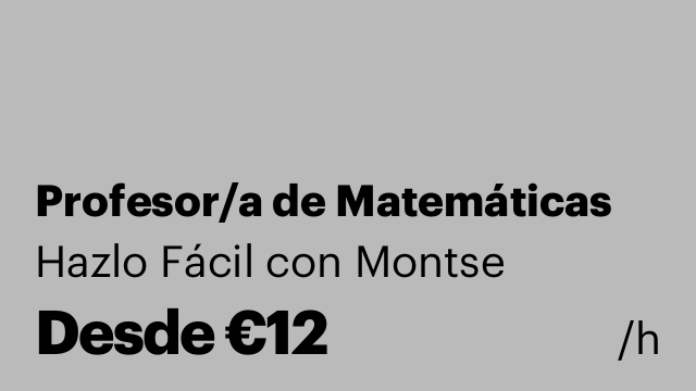 Profesor/a de Matemáticas