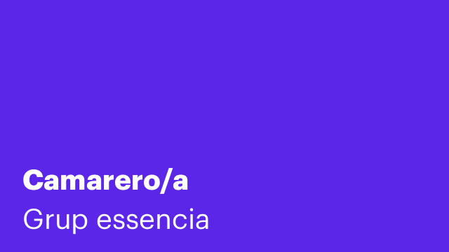 Camarero/a