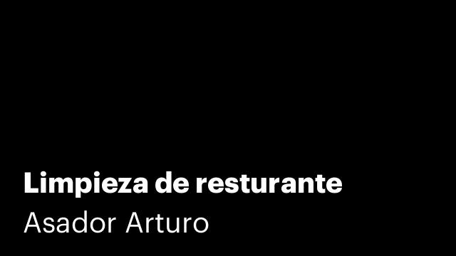 Limpieza de resturante