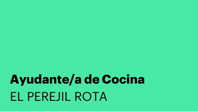 Ayudante/a de Cocina