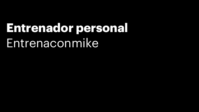 Entrenador personal