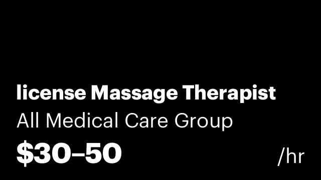 license Massage Therapist