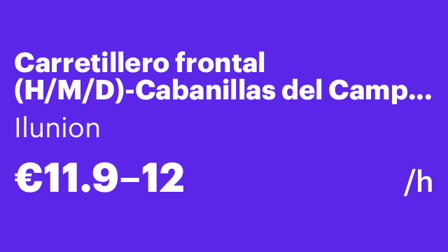 Carretillero frontal (H/M/D)-Cabanillas del Campo (Guadalajara)