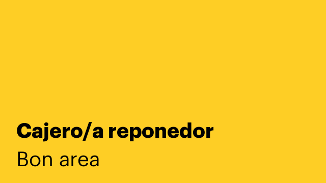 Cajero/a reponedor