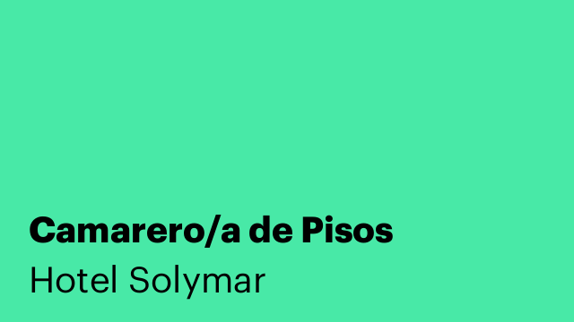 Camarero/a de Pisos