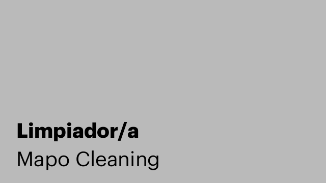 Limpiador/a