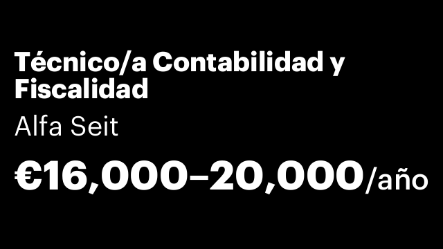 Técnico/a Contabilidad y Fiscalidad