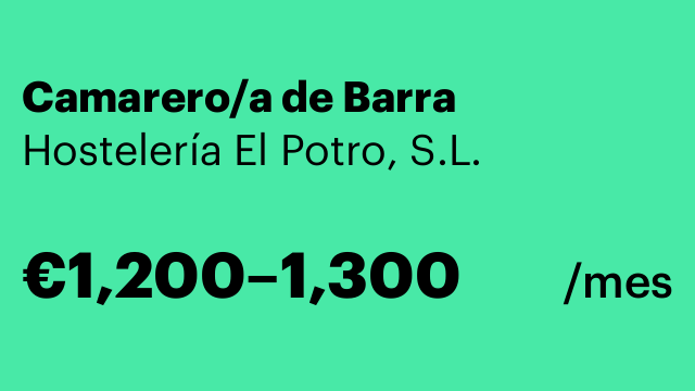 Camarero/a de Barra