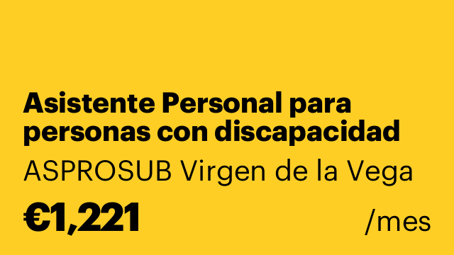 Asistente Personal para personas con discapacidad