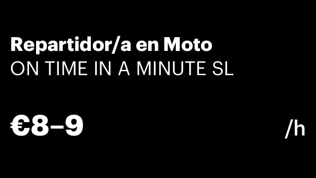 Repartidor/a en Moto