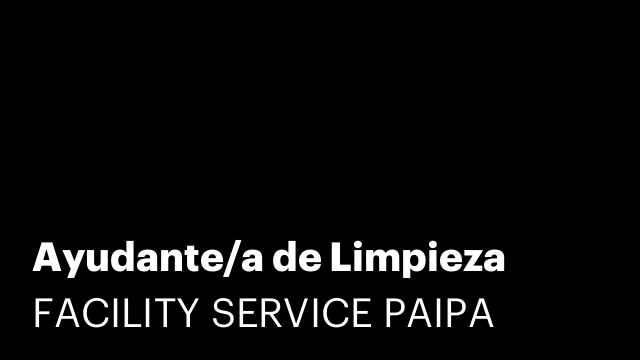 Ayudante/a de Limpieza