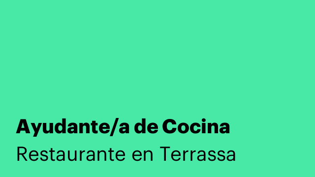Ayudante/a de Cocina