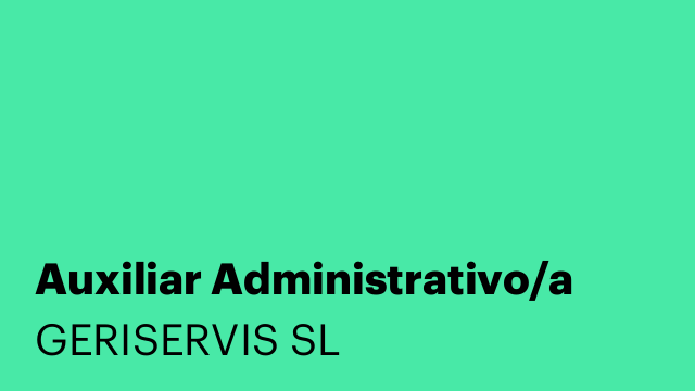 Auxiliar Administrativo/a