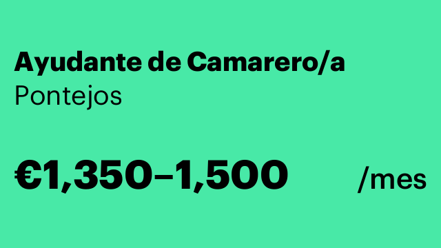 Ayudante de Camarero/a