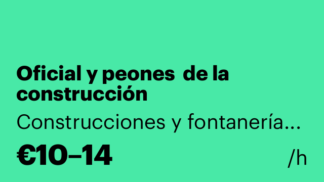 Oficial y peones  de la construcción