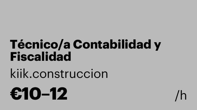 Técnico/a Contabilidad y Fiscalidad