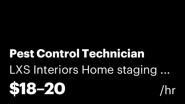 Pest Control Technician
