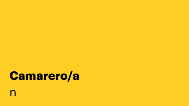 Camarero/a