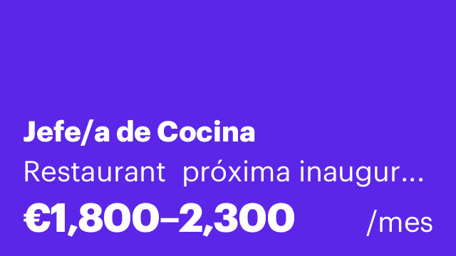 Jefe/a de Cocina