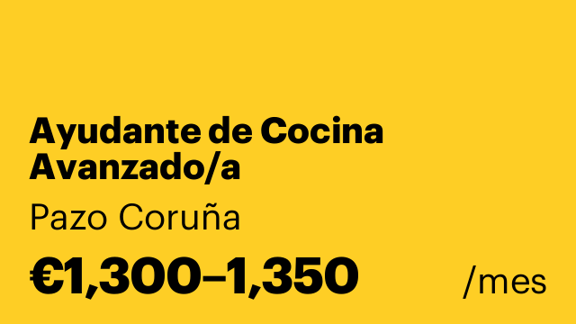 Ayudante de Cocina Avanzado/a
