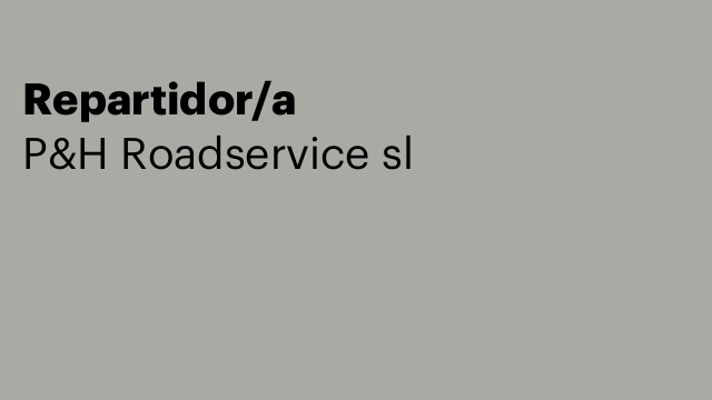 Repartidor/a