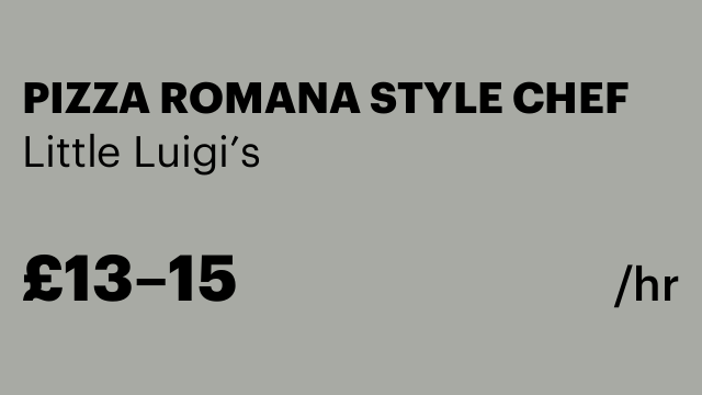 PIZZA ROMANA STYLE CHEF