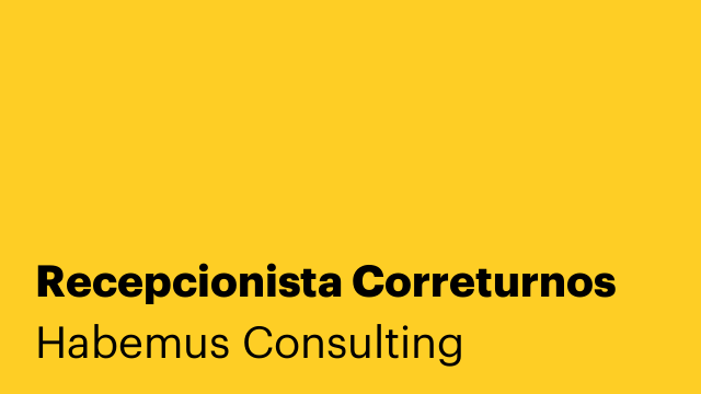 Recepcionista Correturnos